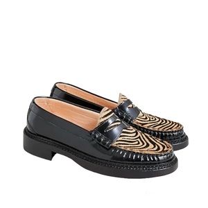 J.Crew Rowan penny loafers in leather and calf hair Size 8 EUC *BRAND NEW*